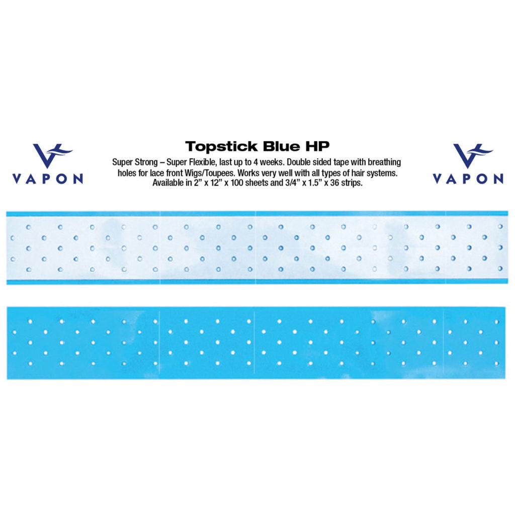 Vapon Topstick - The Original Men's Grooming Tape - Self Adhesive, Clear,  Double Sided Tape for Toupee and Wig Adhesive - 50 Count of 1 x 3 Strong